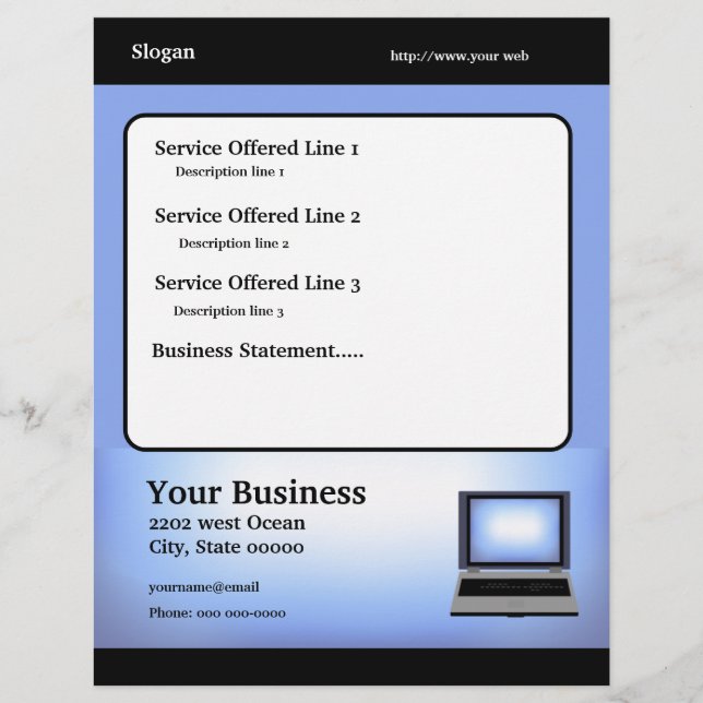 Reparatur von Computertechnikern Flyer (Vorne)