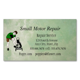 Reparatur von kleinen Motoren Magnetische Visitenkarte