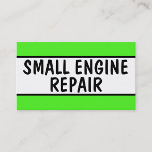 Reparatur von kleinen Motoren Neon Green Visitenkarte