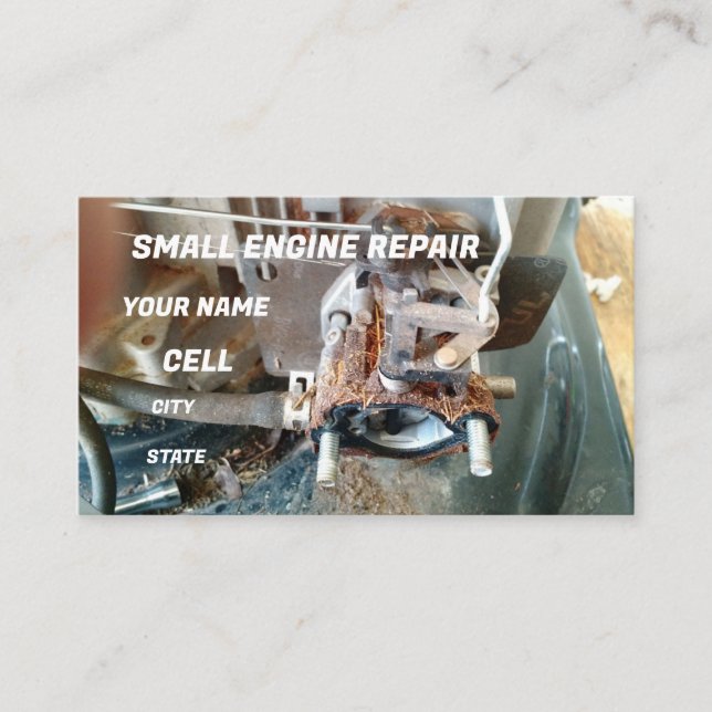 Reparatur von Kleinmähern für Motor Visitenkarte (Vorderseite)