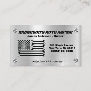 Reparatur von Metallwerkzeugen für amerikanische F Visitenkarte