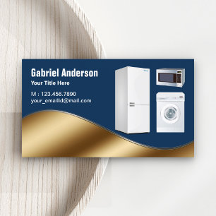 Reparatur von Navy Blue Gold Zuhause Appliances Visitenkarte