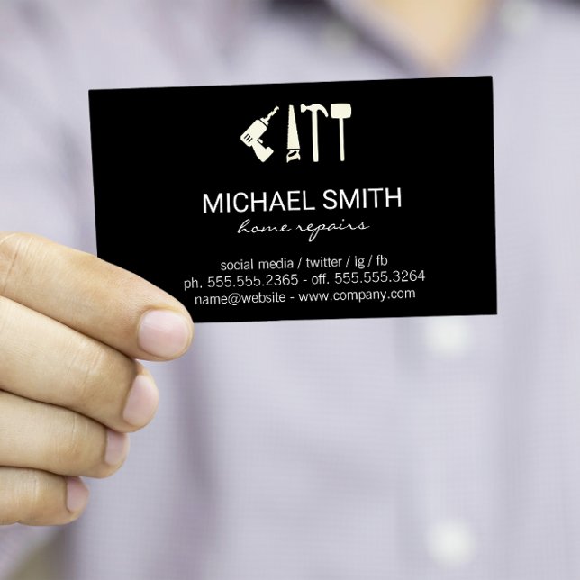 Reparatur von Zuhause-Services | Hardware-Tools |  Visitenkarte (Von Creator hochgeladen)