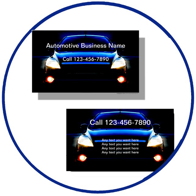 Reparaturkarte für cooles Auto Visitenkarte (Von Creator hochgeladen)