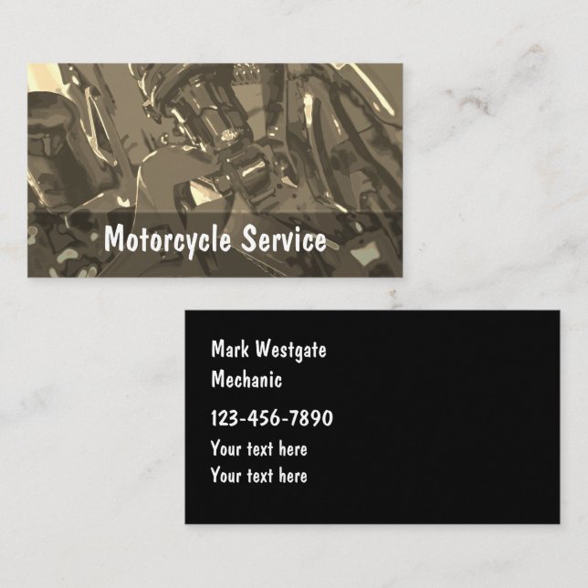 Reparaturmechanismus für Motorräder Visitenkarte (Vorne/Hinten)