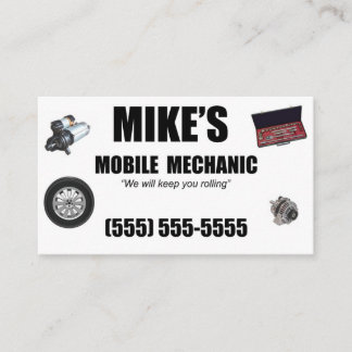 Reparaturservice für mechanisches mobiles Auto Visitenkarte