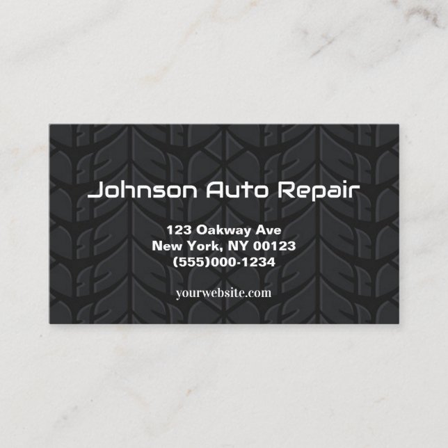 Reparaturservice für Reifen von Auto Visitenkarte (Vorderseite)
