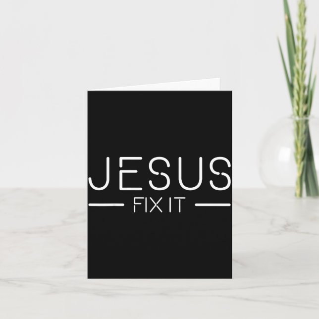 Reparier es Jesus Lustige Christliche Mode  Karte (Vorderseite)
