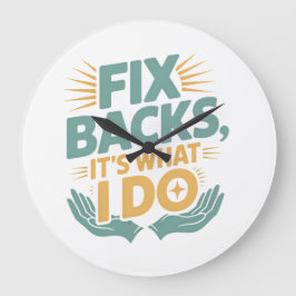 Reparieren von Backs Es ist, was ich mache Chiropr Große Wanduhr