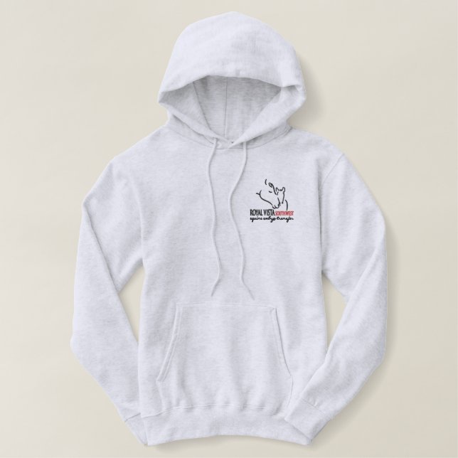 Reparierter bestickter Kapuzenpullover (Design vorne)