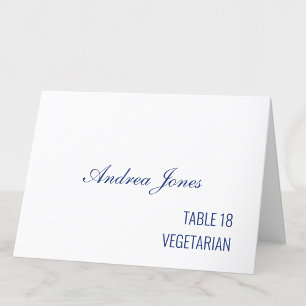 Repas Choix Nom du client Carte de lieu bleu foncé