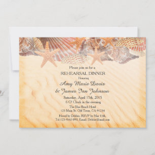 Repas de plage Seashell dîner invitation seashell5