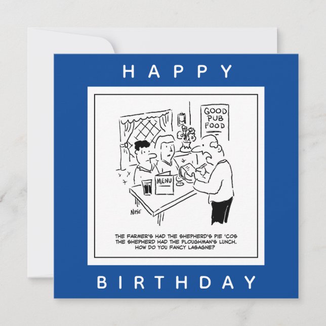 Repas de pub et menu de pub Dessin (Devant)