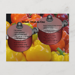 Repas entier dans une seule recette Carte postale