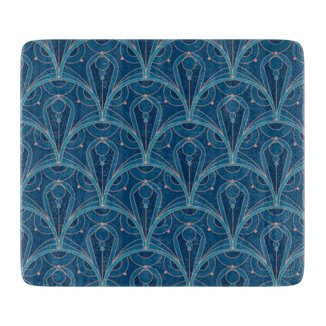 Repeating geometric Art Deco pattern Schneidebrett (Vorderseite)