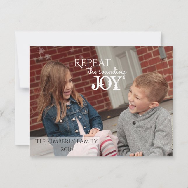 Répétez la JOIE de retentissement - carte de Noël (Devant)