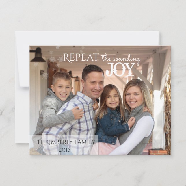 Répétez le son JOIE - Carte de Noël (Devant)