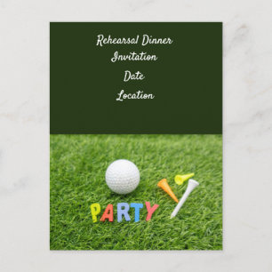 Répétition de golf Invitation au dîner de mariage 