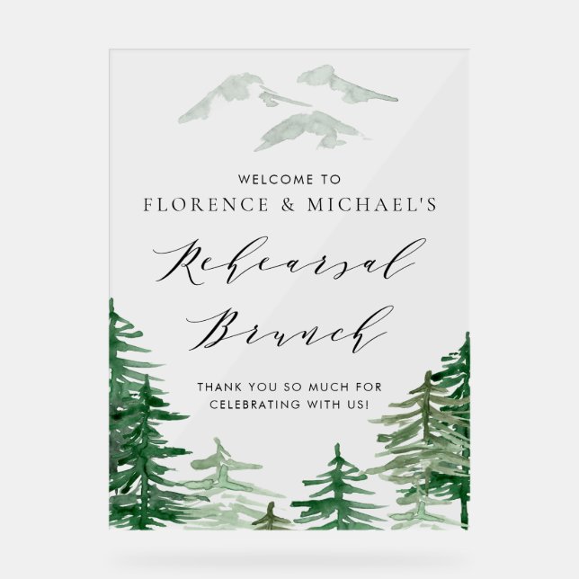 Répétition des forêts d'aquarelle Brunch (Recto)