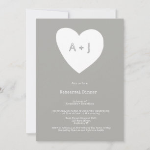 Répétition du coeur moderne invitation