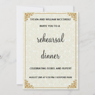 RÉPÉTITION OFFICIELLE CLASSIQUE DÎNER INVITATION