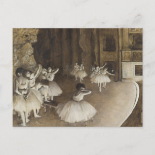 Répétition sur scène par Edgar Degas Carte postale