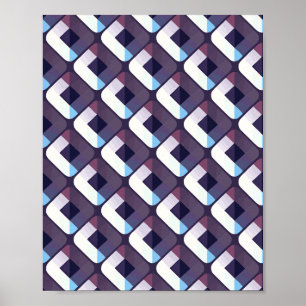 repetitives geometrisches Design mit rautenförmig  Poster