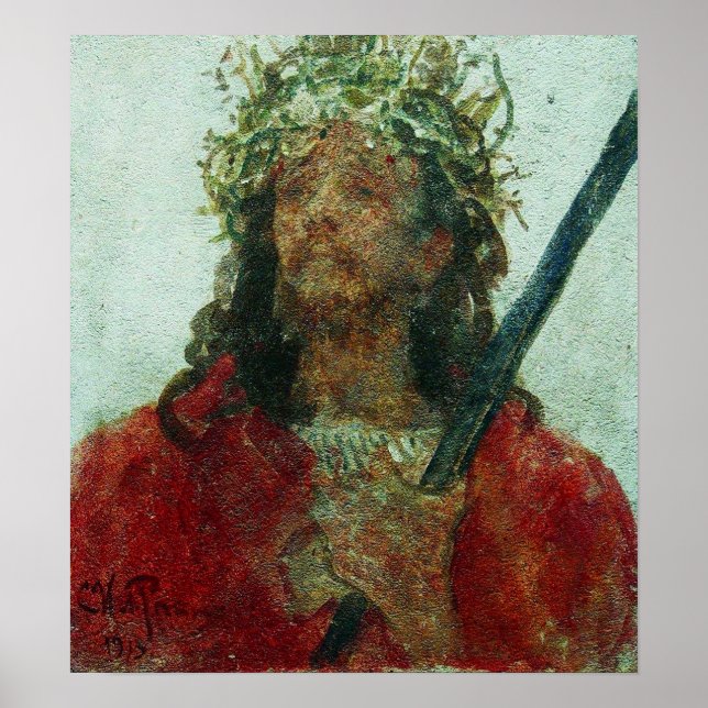 Repin - Jesus in Krone von Thorns 1913 Poster (Vorne)