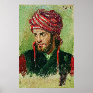 Repin - junger Mann in Turban Poster