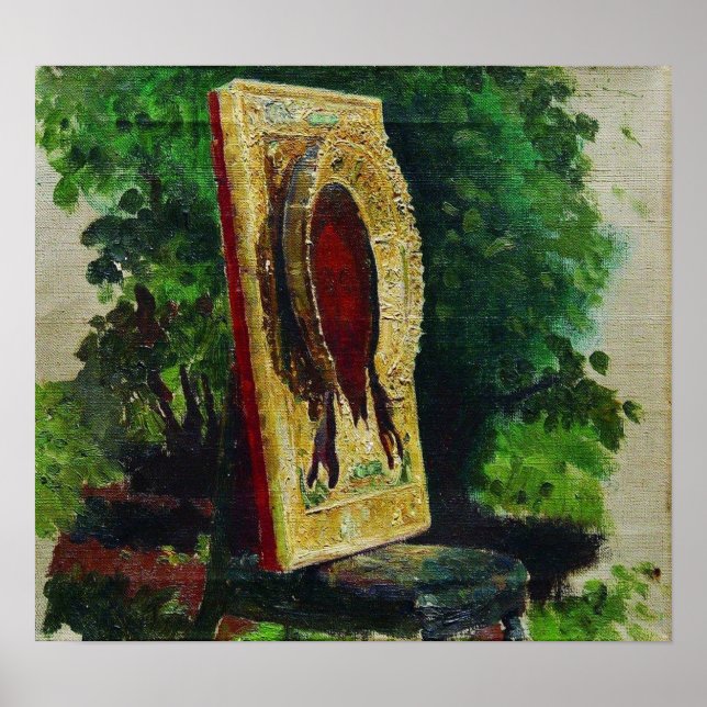 Repin - Sketch With Icon Of Saviour Poster (Vorne)