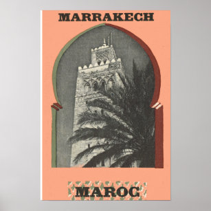 Replica Vintage Image, Marrakesch, Maroc Poster