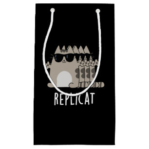 Replicat Funny replizierte Cat Pun Dark BG Kleine Geschenktüte