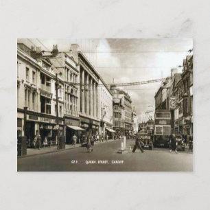 Replik alter Bild, Cardiff, Queen Street Postkarte