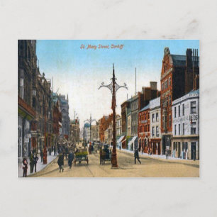 Replik eines alten Bildes, St Mary Street Postkarte