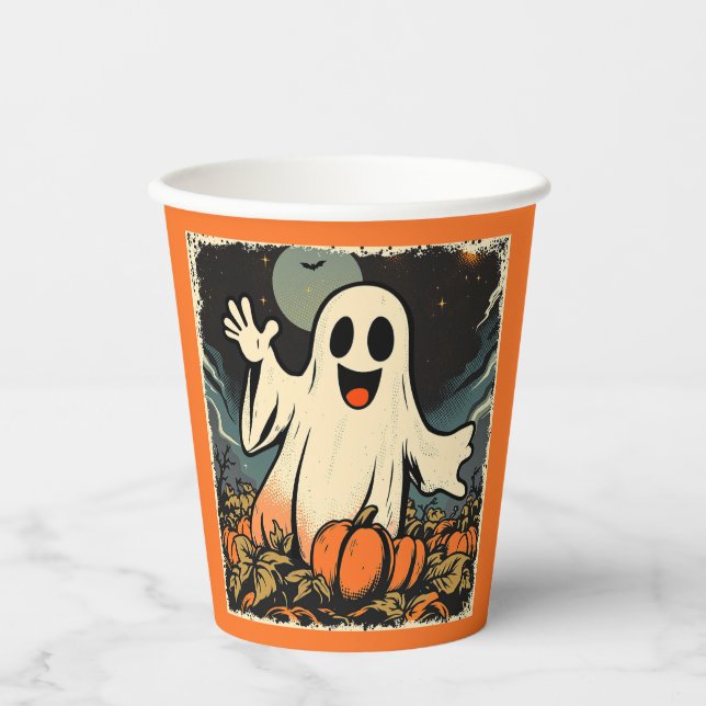Replik "Friendly Ghost" Circa 1950er Pappbecher (Vorderseite)