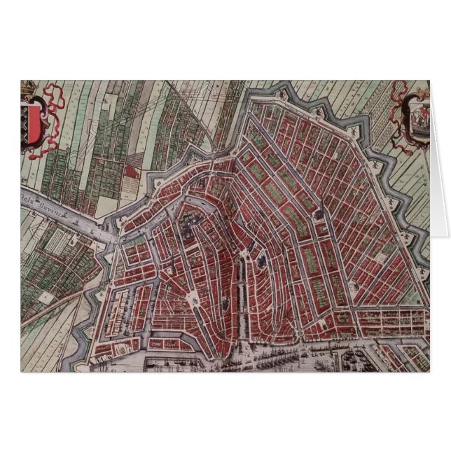 Replik Stadtplan von Amsterdam 1652 (Vorderseite (Horizontal))