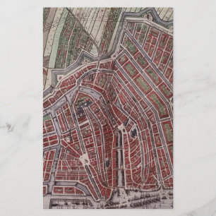 Replik Stadtplan von Amsterdam 1652 Briefpapier