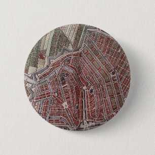 Replik Stadtplan von Amsterdam 1652 Button