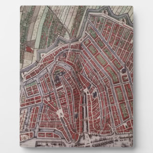 Replik Stadtplan von Amsterdam 1652 Fotoplatte
