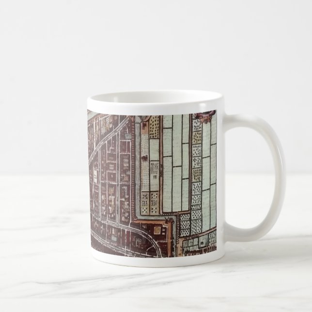 Replik Stadtplan von Delft 1649 Kaffeetasse (Rechts)