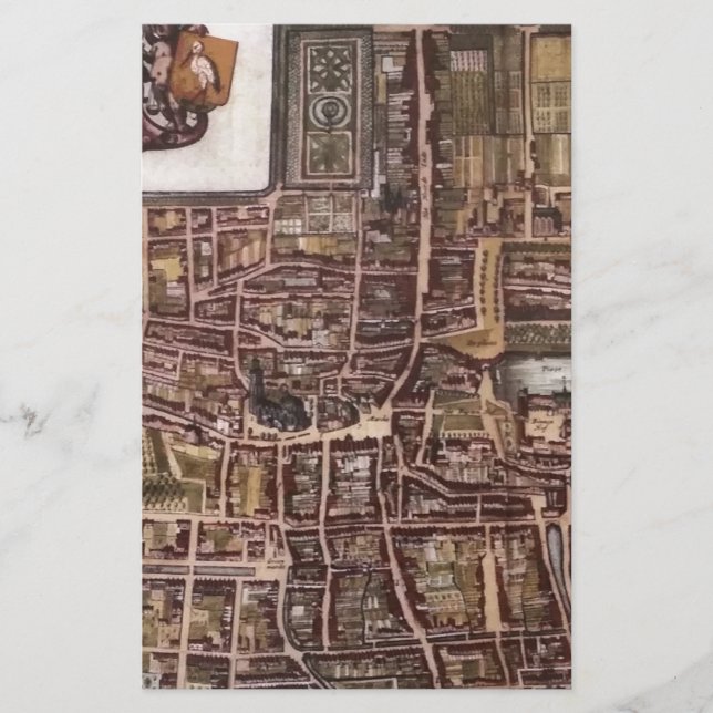 Replik Stadtplan von Den Haag 1649 Briefpapier (Vorderseite)