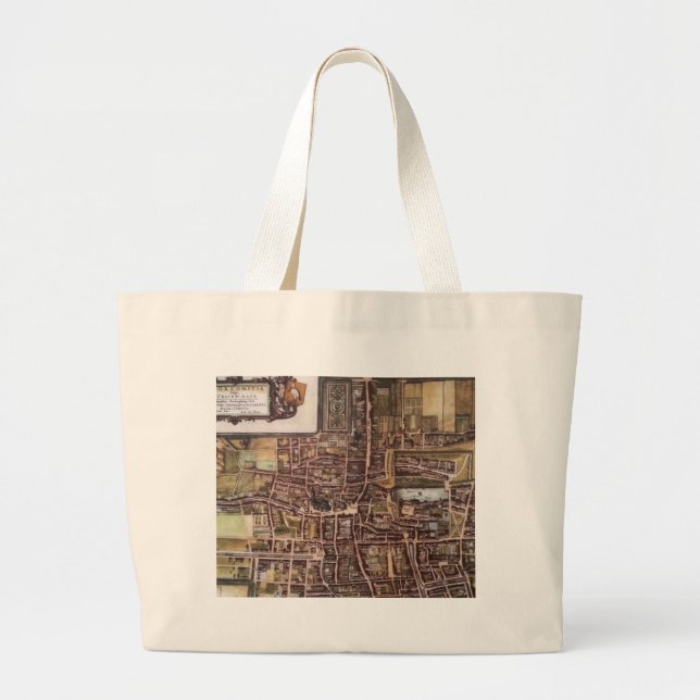 Replik Stadtplan von Den Haag 1649 Jumbo Stoffbeutel (Vorne)