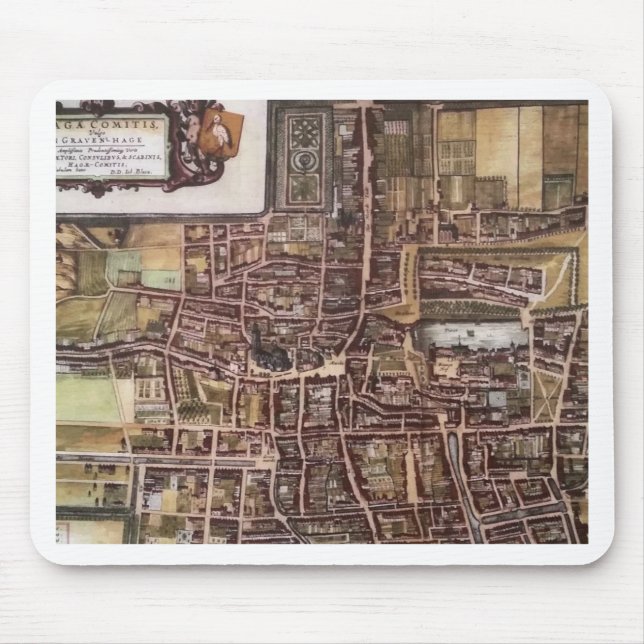 Replik Stadtplan von Den Haag 1649 Mousepad (Vorne)
