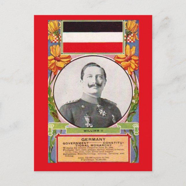 Replik Vintage    PostkarteKaiser Wilhelm II Postkarte (Vorderseite)