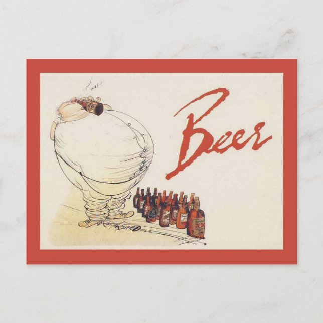 Replik Vintage Werbung, Bier Postkarte (Vorderseite)