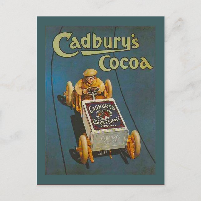 Replik Vintage Werbung, Kakao von Cadbury Postkarte (Vorderseite)