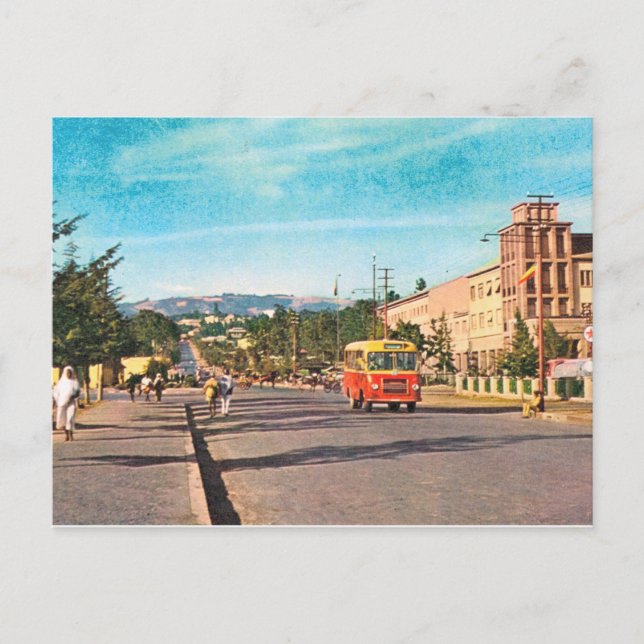 Replik Vintages Äthiopien, Äthiopien, Addis Abeba Postkarte (Vorderseite)