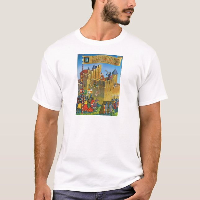 Replik Vintages Frankreich mittelalterliches T-Shirt (Vorderseite)