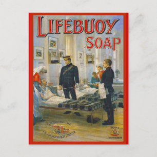 Replikate Vintage-Werbung, Lifebuoy-Seife Postkarte
