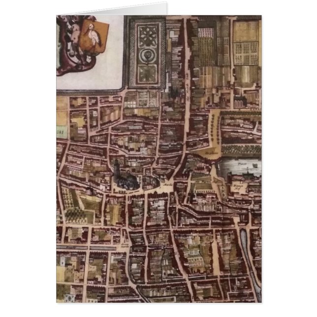 Réplique carte de la ville de La Haye 1649 (Devant)